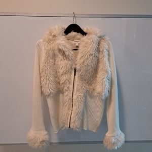 Cream Fur Coat (M)